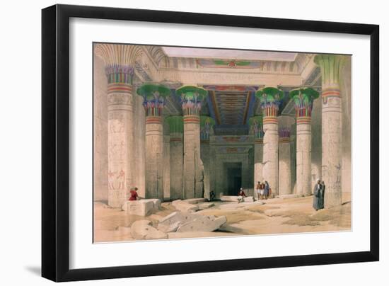 Grand Portico of the Temple of Philae, Nubia, from Egypt and Nubia, Engraved by Louis Haghe-David Roberts-Framed Giclee Print