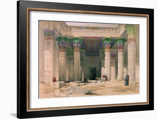 Grand Portico of the Temple of Philae, Nubia, from Egypt and Nubia, Engraved by Louis Haghe-David Roberts-Framed Giclee Print