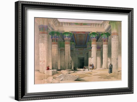 Grand Portico of the Temple of Philae, Nubia, from Egypt and Nubia, Engraved by Louis Haghe-David Roberts-Framed Giclee Print