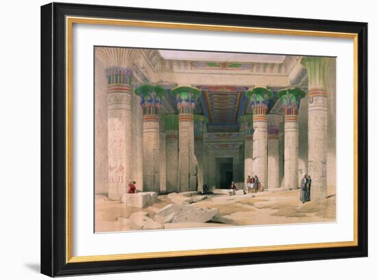 Grand Portico of the Temple of Philae, Nubia, from Egypt and Nubia, Engraved by Louis Haghe-David Roberts-Framed Giclee Print