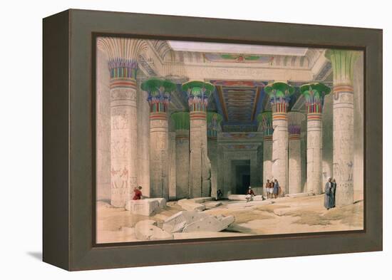 Grand Portico of the Temple of Philae, Nubia, from Egypt and Nubia, Engraved by Louis Haghe-David Roberts-Framed Premier Image Canvas