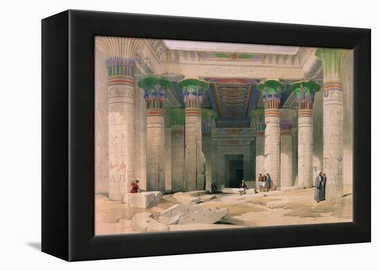 Grand Portico of the Temple of Philae, Nubia, from Egypt and Nubia, Engraved by Louis Haghe-David Roberts-Framed Premier Image Canvas