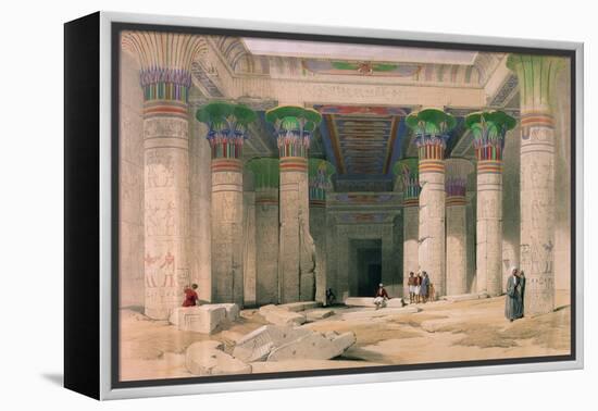 Grand Portico of the Temple of Philae, Nubia, from Egypt and Nubia, Engraved by Louis Haghe-David Roberts-Framed Premier Image Canvas