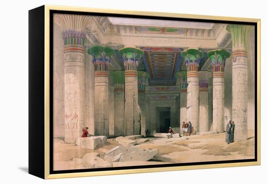 Grand Portico of the Temple of Philae, Nubia, from Egypt and Nubia, Engraved by Louis Haghe-David Roberts-Framed Premier Image Canvas