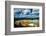 Grand Prismatic Pool at Yellowstone National Park with Blue Sky and Puffy Clouds-eric1513-Framed Photographic Print