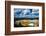 Grand Prismatic Pool at Yellowstone National Park with Blue Sky and Puffy Clouds-eric1513-Framed Photographic Print