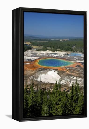 Grand Prismatic Spring, Midway Geyser Basin, Yellowstone Nat'l Park, UNESCO Site, Wyoming, USA-Peter Barritt-Framed Premier Image Canvas