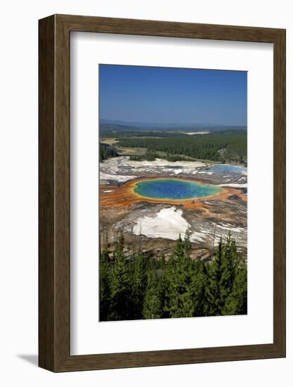 Grand Prismatic Spring, Midway Geyser Basin, Yellowstone Nat'l Park, UNESCO Site, Wyoming, USA-Peter Barritt-Framed Photographic Print