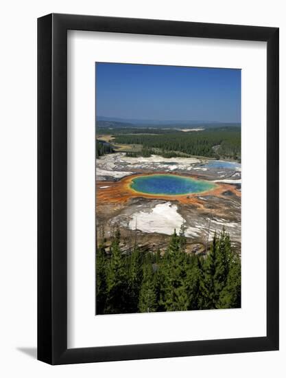 Grand Prismatic Spring, Midway Geyser Basin, Yellowstone Nat'l Park, UNESCO Site, Wyoming, USA-Peter Barritt-Framed Photographic Print