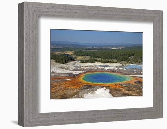 Grand Prismatic Spring, Midway Geyser Basin, Yellowstone Nat'l Park, UNESCO Site, Wyoming, USA-Peter Barritt-Framed Photographic Print