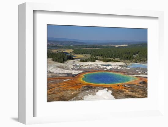 Grand Prismatic Spring, Midway Geyser Basin, Yellowstone Nat'l Park, UNESCO Site, Wyoming, USA-Peter Barritt-Framed Photographic Print