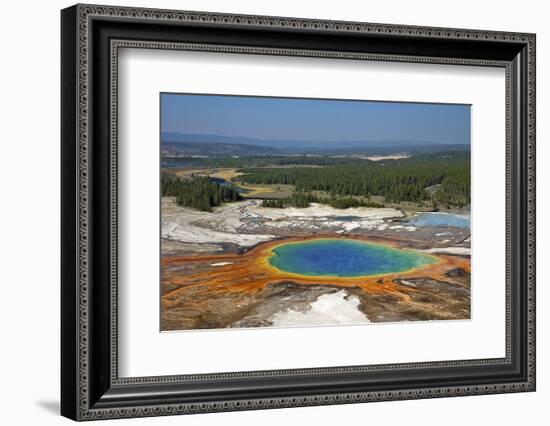 Grand Prismatic Spring, Midway Geyser Basin, Yellowstone Nat'l Park, UNESCO Site, Wyoming, USA-Peter Barritt-Framed Photographic Print