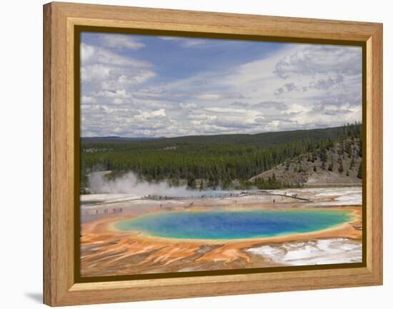 Grand Prismatic Spring, Midway Geyser Basin, Yellowstone National Park, Wyoming, USA-Neale Clarke-Framed Premier Image Canvas