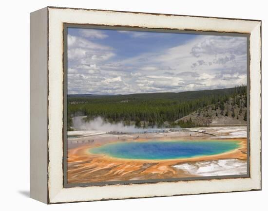 Grand Prismatic Spring, Midway Geyser Basin, Yellowstone National Park, Wyoming, USA-Neale Clarke-Framed Premier Image Canvas