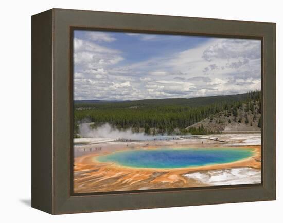 Grand Prismatic Spring, Midway Geyser Basin, Yellowstone National Park, Wyoming, USA-Neale Clarke-Framed Premier Image Canvas