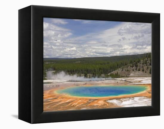 Grand Prismatic Spring, Midway Geyser Basin, Yellowstone National Park, Wyoming, USA-Neale Clarke-Framed Premier Image Canvas