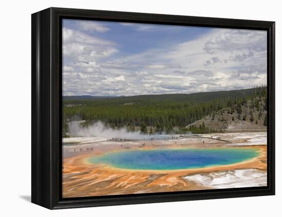 Grand Prismatic Spring, Midway Geyser Basin, Yellowstone National Park, Wyoming, USA-Neale Clarke-Framed Premier Image Canvas