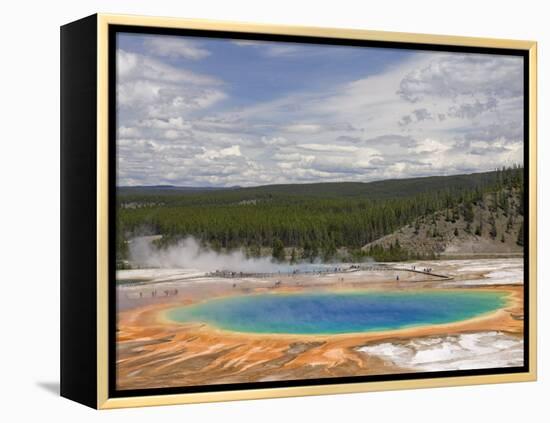 Grand Prismatic Spring, Midway Geyser Basin, Yellowstone National Park, Wyoming, USA-Neale Clarke-Framed Premier Image Canvas