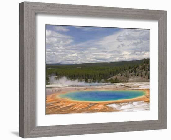 Grand Prismatic Spring, Midway Geyser Basin, Yellowstone National Park, Wyoming, USA-Neale Clarke-Framed Photographic Print