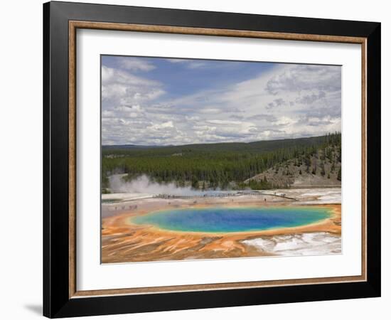 Grand Prismatic Spring, Midway Geyser Basin, Yellowstone National Park, Wyoming, USA-Neale Clarke-Framed Photographic Print