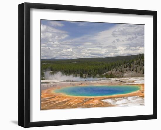 Grand Prismatic Spring, Midway Geyser Basin, Yellowstone National Park, Wyoming, USA-Neale Clarke-Framed Photographic Print