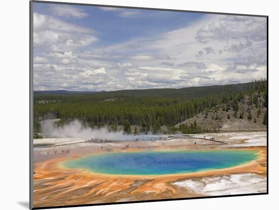 Grand Prismatic Spring, Midway Geyser Basin, Yellowstone National Park, Wyoming, USA-Neale Clarke-Mounted Photographic Print