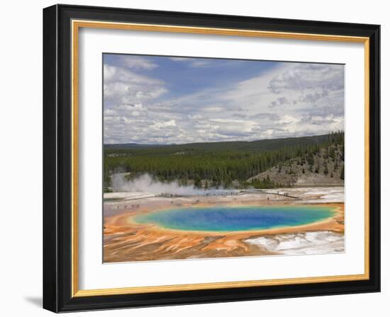 Grand Prismatic Spring, Midway Geyser Basin, Yellowstone National Park, Wyoming, USA-Neale Clarke-Framed Photographic Print