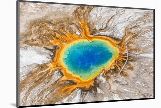 Grand Prismatic Spring, Midway Geyser Basin, Yellowstone National Park, Wyoming, Usa-Peter Adams-Mounted Photographic Print