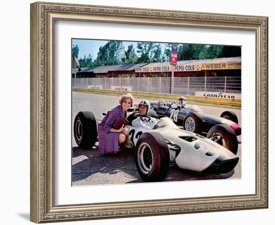 Grand Prix, Eva Marie Saint, James Garner, 1966.-null-Framed Photo