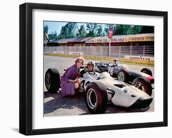 Grand Prix, Eva Marie Saint, James Garner, 1966.-null-Framed Photo