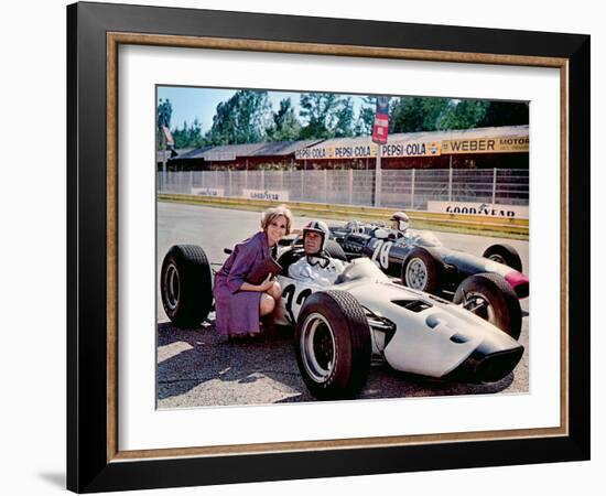 Grand Prix, Eva Marie Saint, James Garner, 1966.-null-Framed Photo