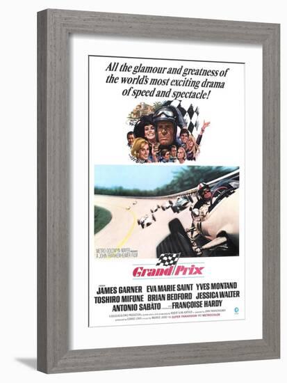 Grand Prix, James Garner, Eva Marie Saint, 1966-null-Framed Art Print