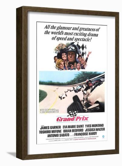 Grand Prix, James Garner, Eva Marie Saint, 1966-null-Framed Premium Giclee Print