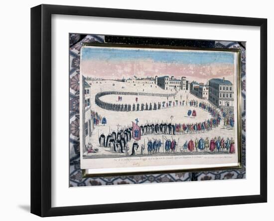 Grand procession of criminals sentenced by the Inquisition of Lisbon, 18th century. Artist: Anon-Anon-Framed Giclee Print