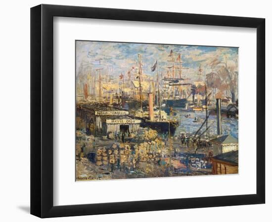 Grand Quai at Havre, 1872-Claude Monet-Framed Giclee Print