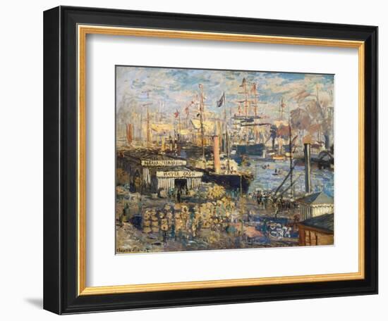 Grand Quai at Havre, 1872-Claude Monet-Framed Giclee Print