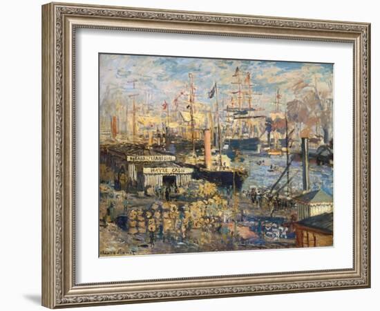 Grand Quai at Havre, 1872-Claude Monet-Framed Giclee Print