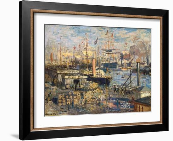 Grand Quai at Havre, 1872-Claude Monet-Framed Giclee Print