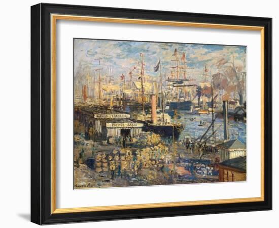 Grand Quai at Havre, 1872-Claude Monet-Framed Giclee Print