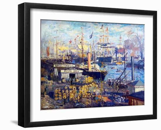 Grand Quay at Le Havre, 1874-Claude Monet-Framed Giclee Print