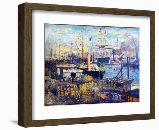 Grand Quay at Le Havre, 1874-Claude Monet-Framed Giclee Print