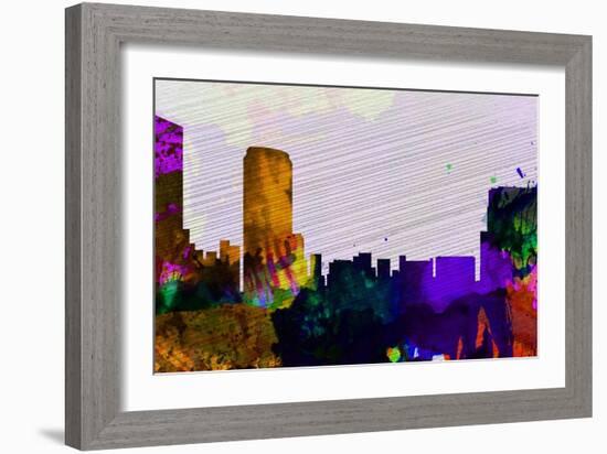 Grand Rapids City Skyline-NaxArt-Framed Art Print