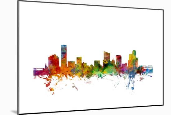 Grand Rapids Michigan Skyline-Michael Tompsett-Mounted Art Print