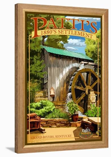 Grand Rivers, Kentucky - Patti's Settlement-Lantern Press-Framed Stretched Canvas