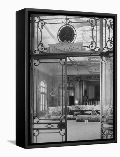Grand Salon on the Luxury Liner Leviathan, Built in 1913 by German Imperialist Wilhelm II-Margaret Bourke-White-Framed Premier Image Canvas