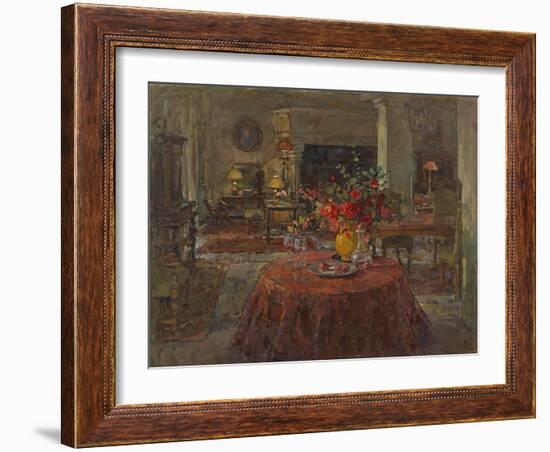 Grand Salon with Red Roses-Susan Ryder-Framed Giclee Print