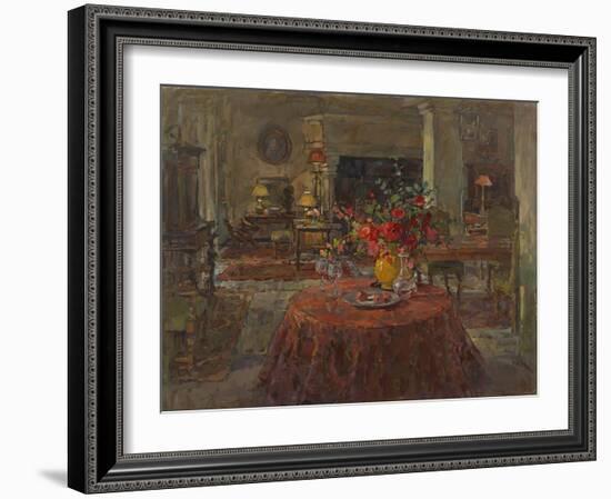 Grand Salon with Red Roses-Susan Ryder-Framed Giclee Print