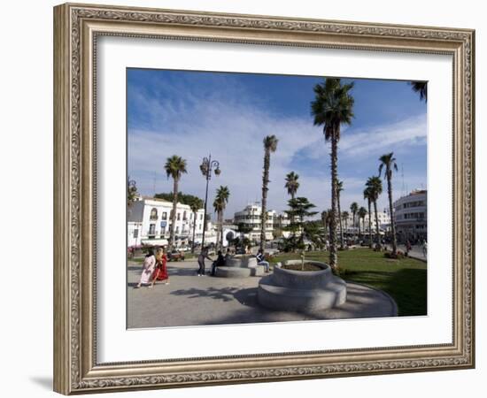 Grand Socco, Centre of Old City, Near the Medina, and Site of the Roman Forum, Tangiers, Morocco-Ethel Davies-Framed Photographic Print