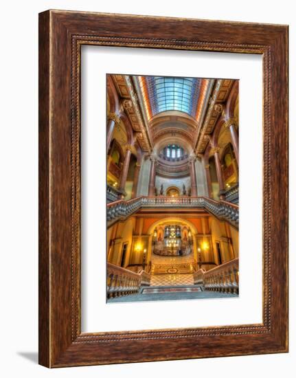Grand Staircase Illinois State Capitol-Steve Gadomski-Framed Photographic Print