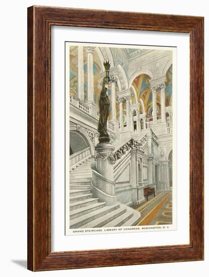 Grand Staircase, Library of Congress, Washington D.C.-null-Framed Premium Giclee Print